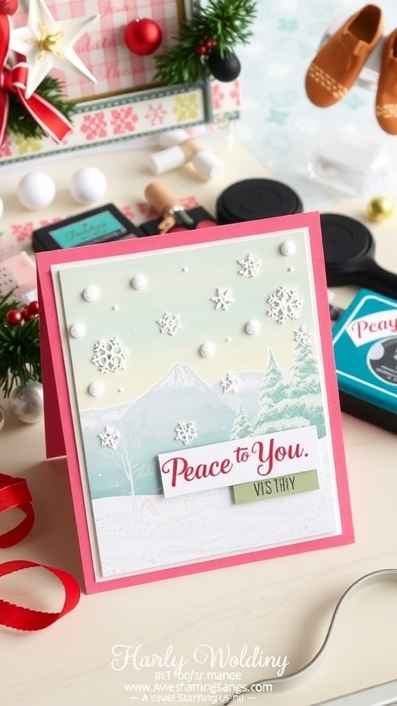 Christmas card made with Stampin